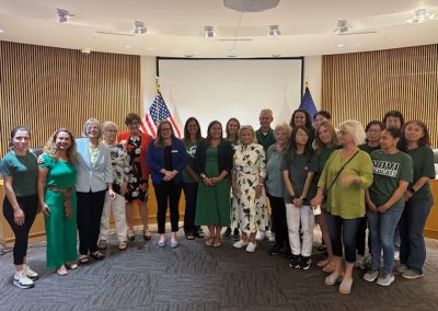 Senator Bayer, Congresswoman Debbie Dingell, Rep. Kelly Breen, and Oakland County Commissioner Gwen Markham at Novi City Hall.