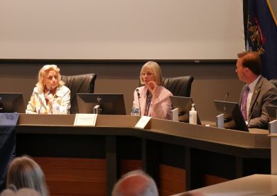 Senator Bayer, Congresswoman Dingell, and State Representative Matt Koleszar at Rep. Dingell’s Town Hall in Northville.