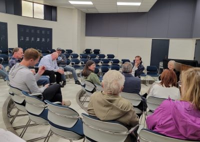 Senator Bayer and Representative Matt Koleszar at their Coffee Hour at Plymouth PARC.